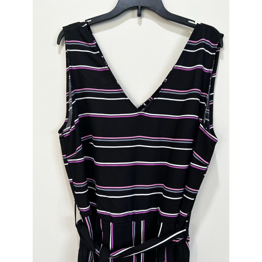 Wide Crop Leg Pantsuit, Romper, Striped Worthington 12 - Picture 4 of 7